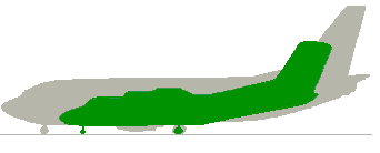 DHC-7 to B737 size comparison