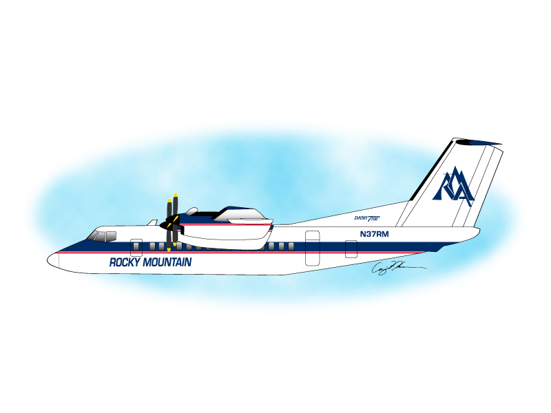 Rocky Mountain Airways Livery Drawing