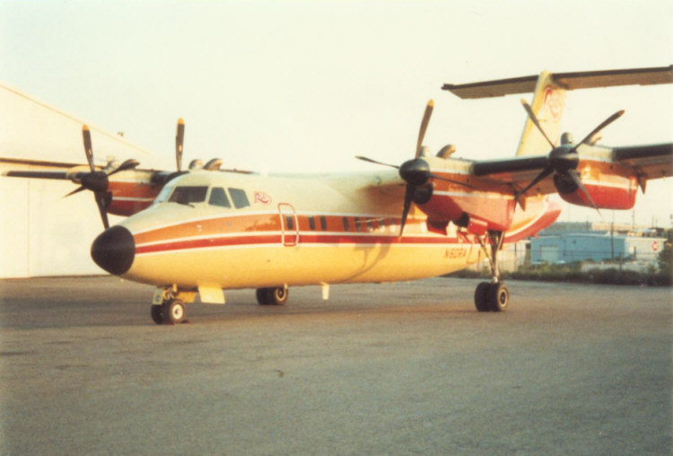 photo (c) Bruce Goyins Rio Airways Dash 7 from left front