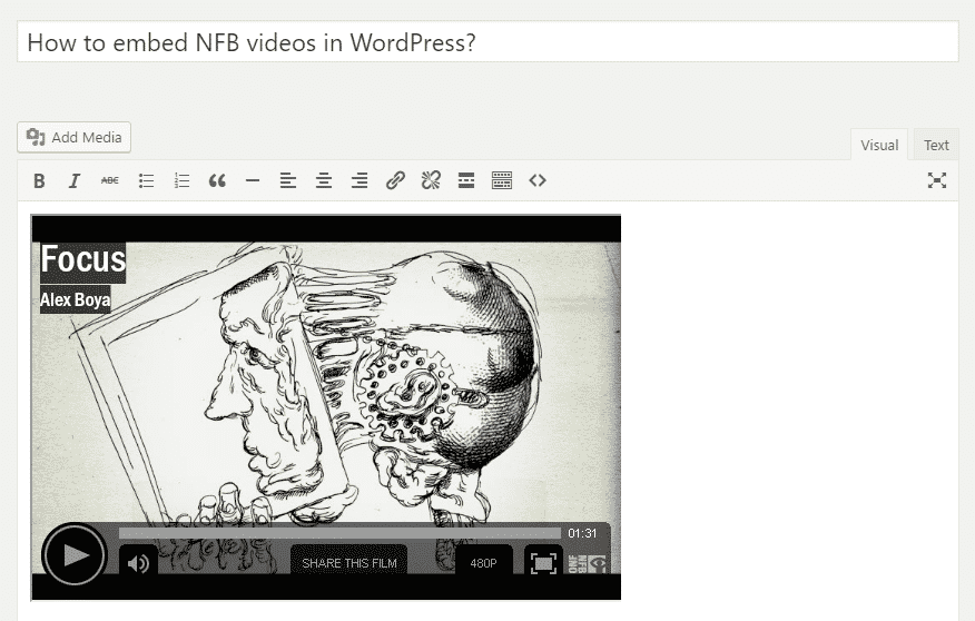 How to Embed NFB Videos in WordPress 5 screenshot_1