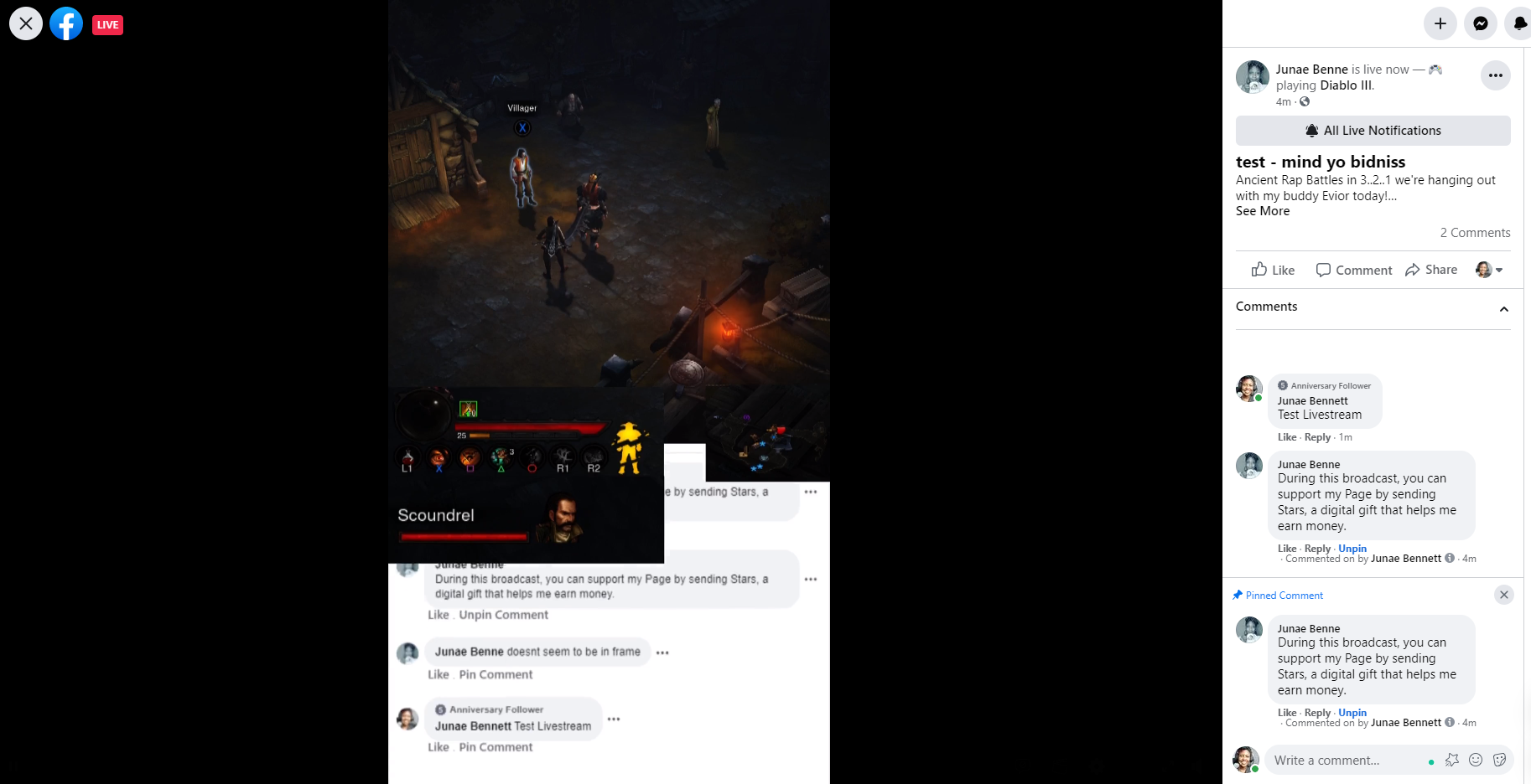 Stream Vertical on Facebook Gaming
