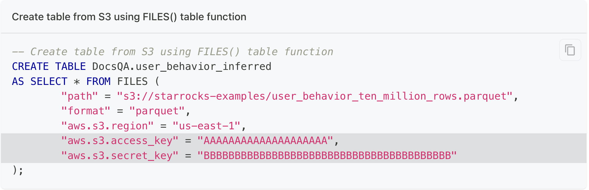 code snippet rendered