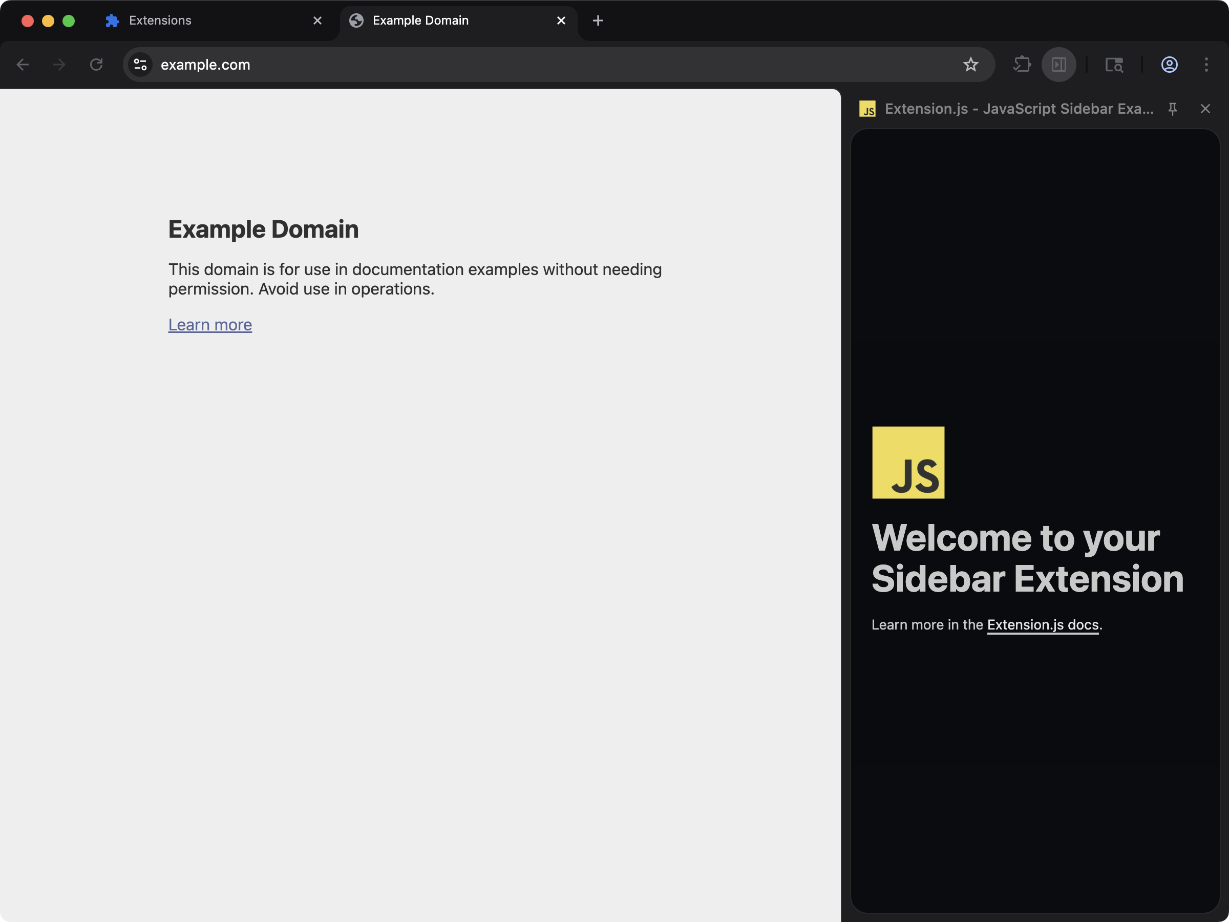 sidebar screenshot