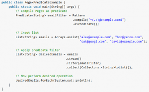 Java Regex Pattern as Pradicate