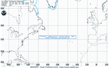 Latest 96 hour Atlantic surface forecast