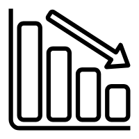 chart arrow down Icon 7980424