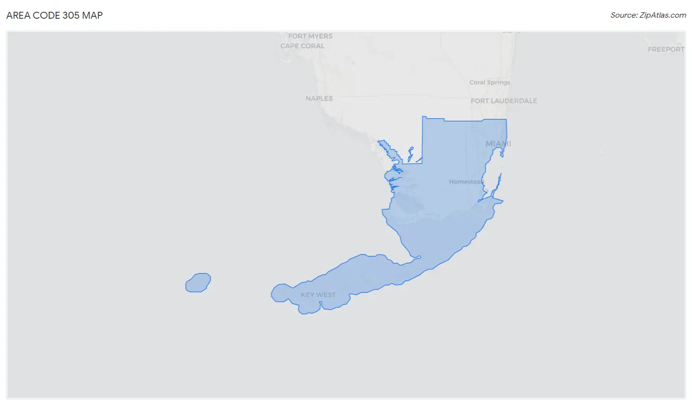 Area Code 305 Map