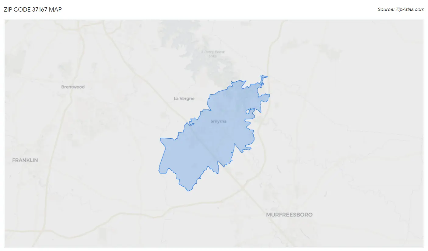 Zip Code 37167 Map
