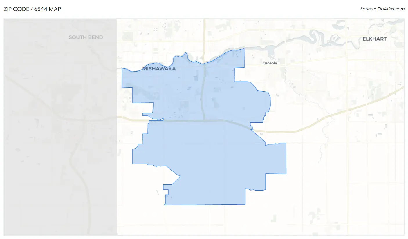 Zip Code 46544 Map