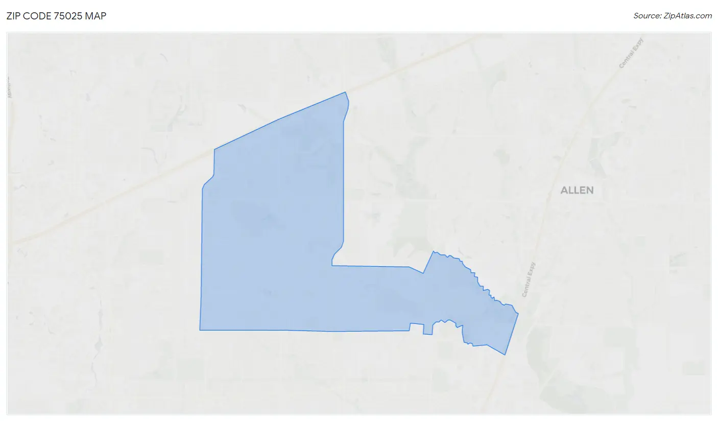 Zip Code 75025 Map