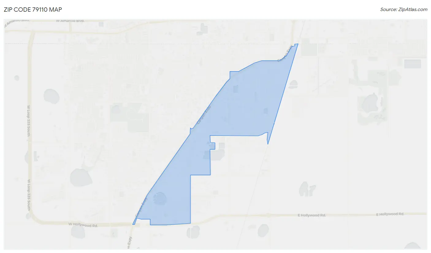 Zip Code 79110 Map