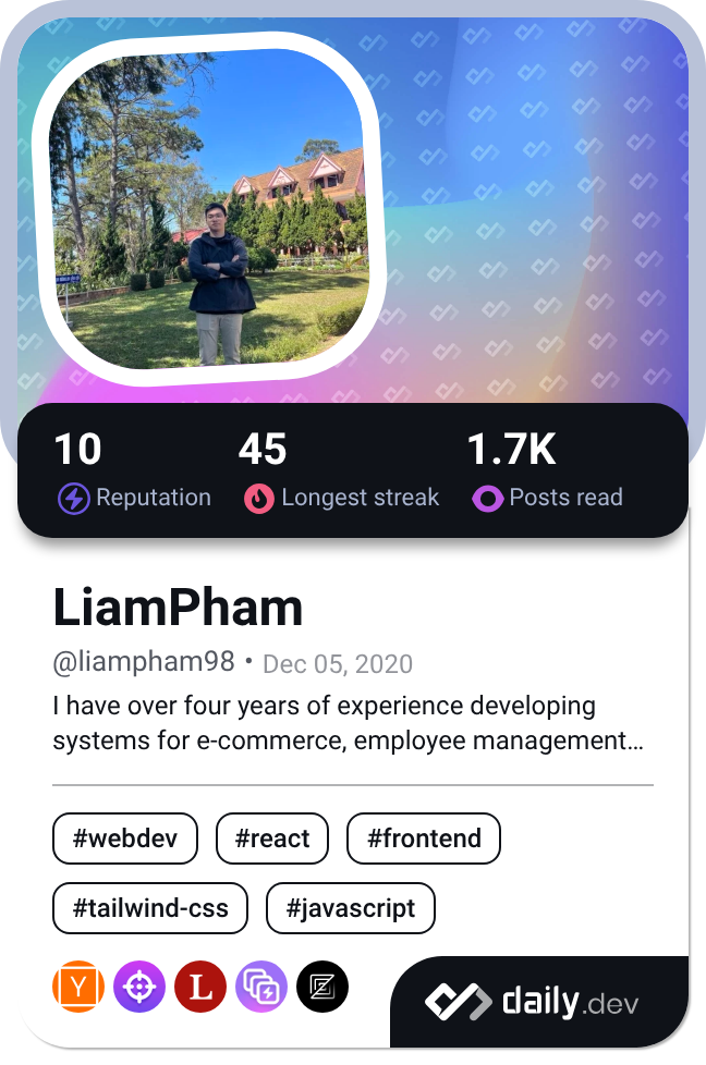 LiamPham's Dev Card