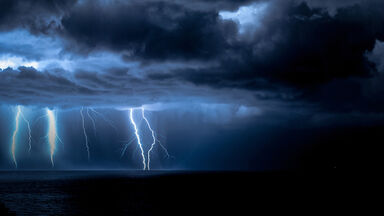 dark words represented by black storm clouds
