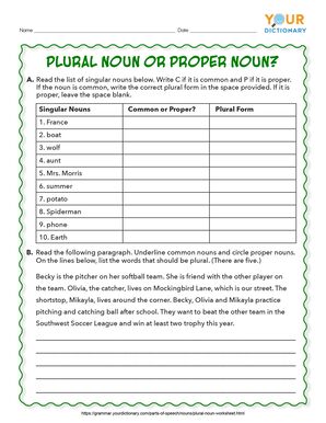 plural noun or proper noun