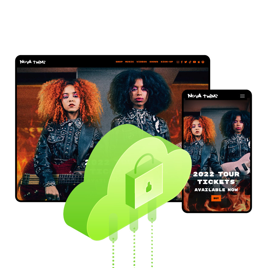 Bandtheme + Hosting Package