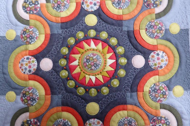 Close up of one of Philippa's applique quilts