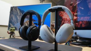 The Bose QC Ultra headphones (2nd Gen) on the left and on the right, the Sony WH-1000XM6