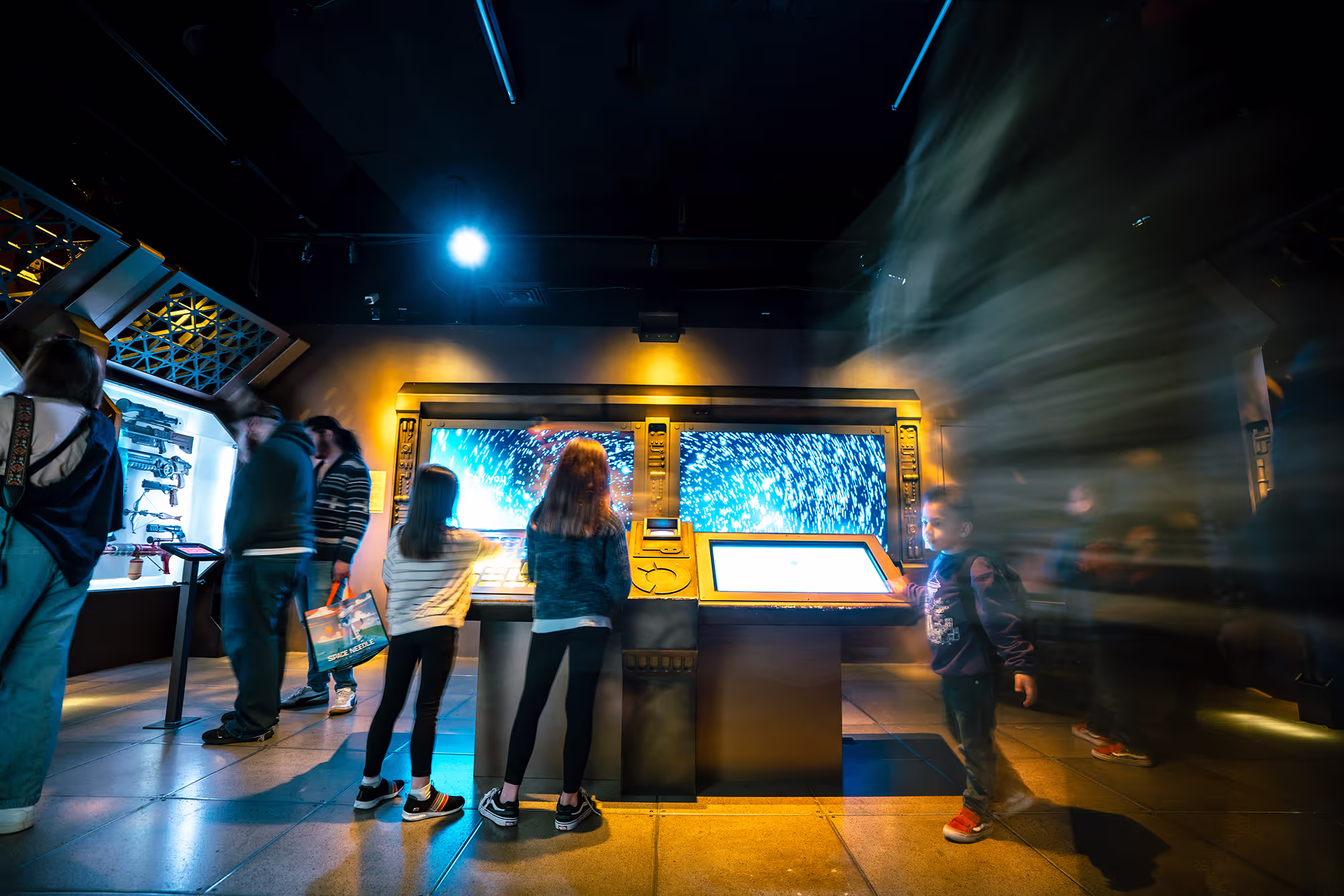 Children in the Infinite World of Science Fiction gallery, with long-exposure blur