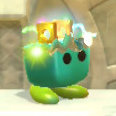 An allied Plugg as player 1 in Kirby Star Allies