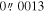 $0\mathop{.}\limits^{\prime\prime }0013$