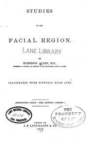Cover of: Studies in the facial region Cover of: Studies in the facial region