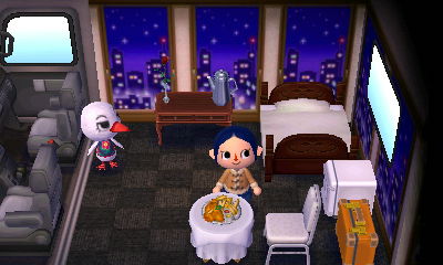 Interior of Piper's RV in Animal Crossing: New Leaf