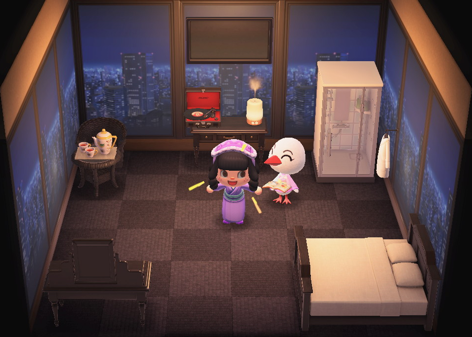 Interior of Piper's house in Animal Crossing: New Horizons