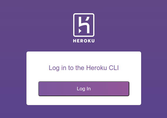 Heroku login screen