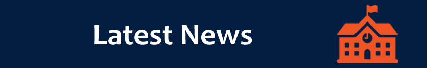 Image with the words 'Latest News' and a school building icon.