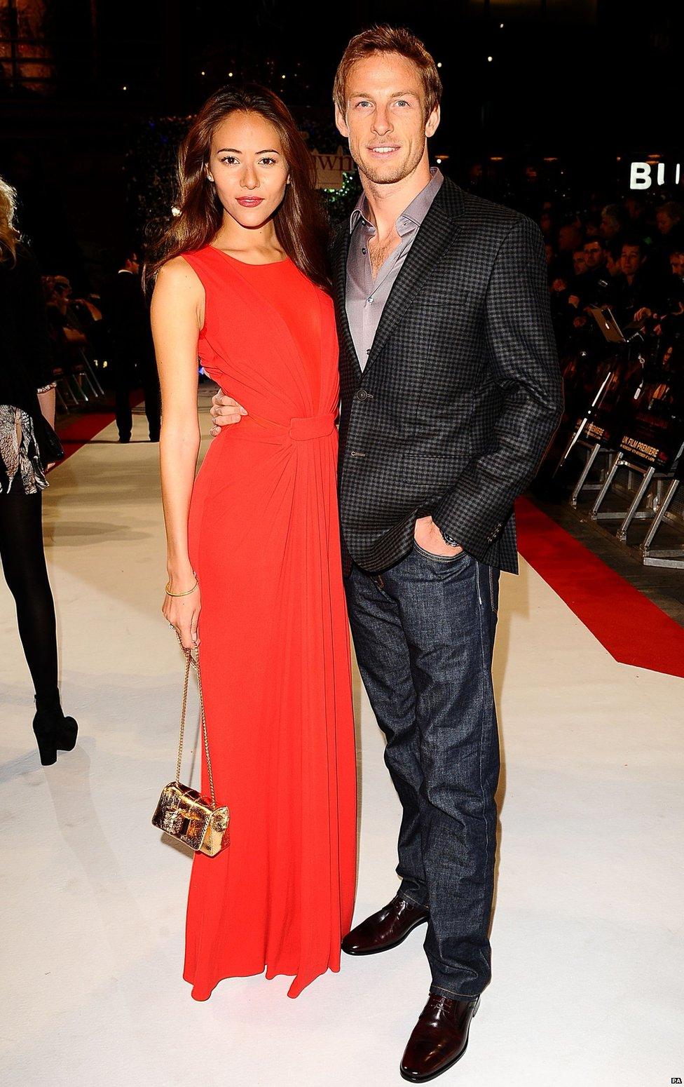 Jessica Michibata and Jenson Button