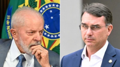 Lula e Flavio Bolsonaro