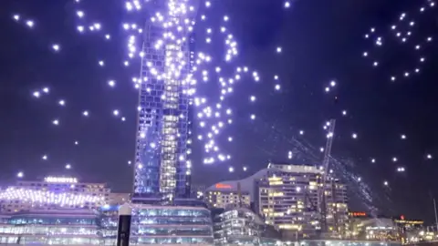 Vivid light display in Sydney