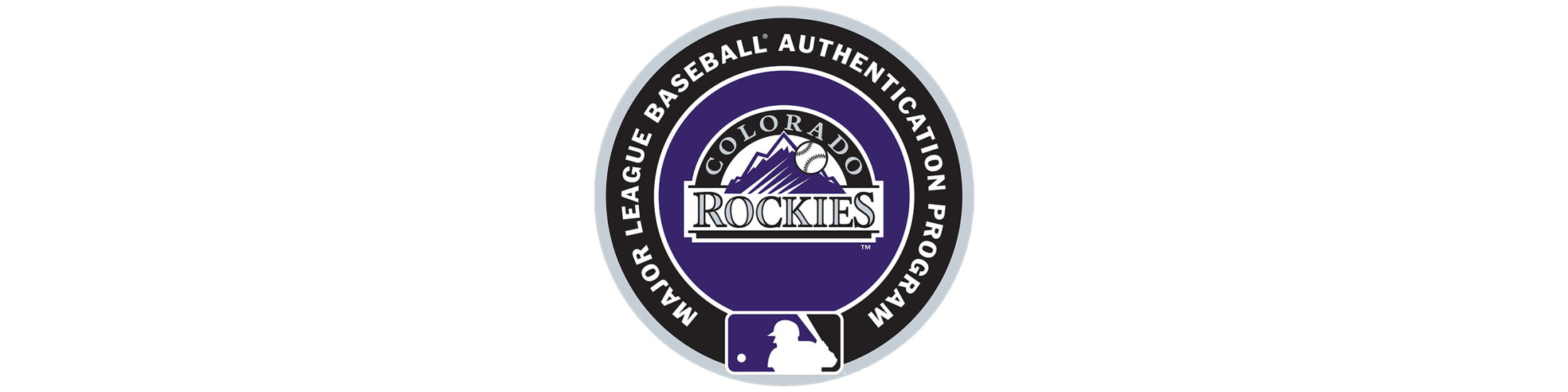 Colorado Rockies badge certifying Major League Baseball Authentication Program