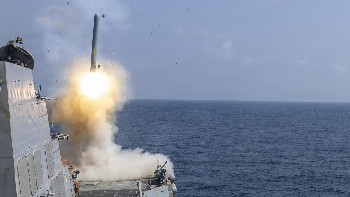 AT SEA - FEBRUARY 28: (EDITOR’S NOTE: This Handout image was provided by a third-party organization and may not adhere to Getty Images’ editorial policy.) In this handout photo provided by the U.S. Navy, Arleigh Burke-class guided-missile destroyer USS Delbert D. Black (DDG 119) fires a Tomahawk Land Attack Missile (TLAM) in support of Operation Epic Fury on February 28, 2026 in the Mediterranean Sea. (Photo by U.S. Navy via Getty Images) U.S. Military Launches Operation Epic Fury Attacking Iran