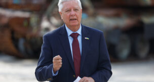 A picture taken on July 10, 2026 shows U.S. Senator Lindsey Graham (R-SC) speaking to the media after his meeting with Ukraine's President Volodymyr Zelenskiy, amid Russia's attack on Ukraine, in Kyiv, Ukraine. REUTERS/Valentyn Ogirenko/File Photo