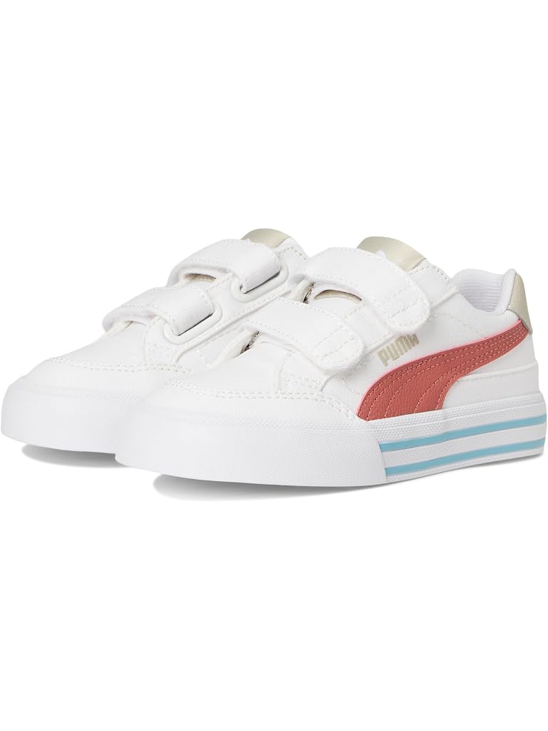 Brown PUMA Court Classic Vulc Hook And Loop Shoes (Toddler/Little Kid)