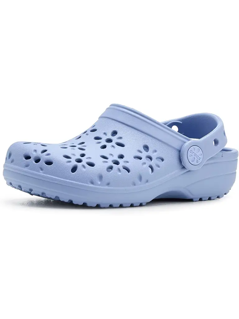 Crocs Classic Clogs with Floral Cut Out Design (Little Kid/Big Kid)