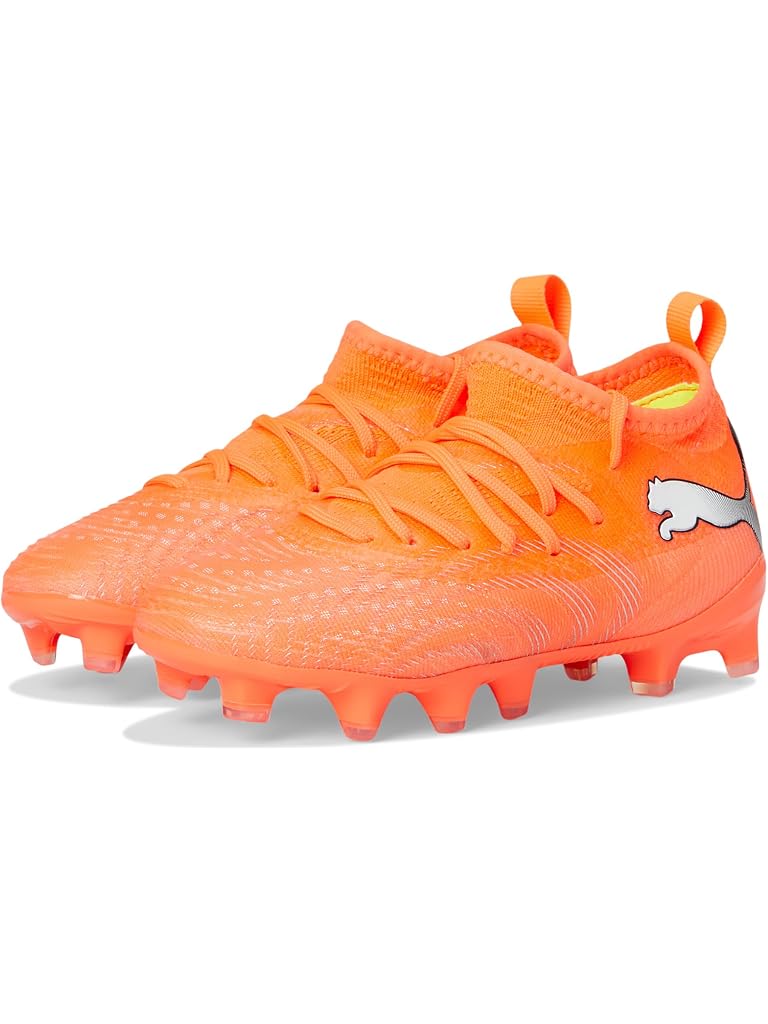 Orange PUMA Future 9 Match Firm/Artificial Ground Soccer Cleats (Little Kid/Big Kid)