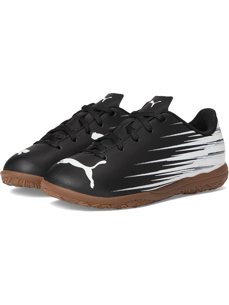 Black PUMA Attacanto Indoor Training Soccer Shoes (Little Kid/Big Kid)