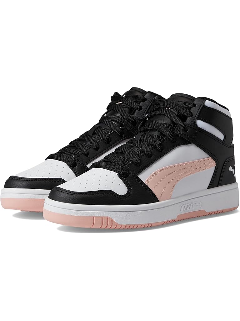 Black PUMA Puma Kids Rebound Layup Synthetic Leather Sneakers (Big Kid)