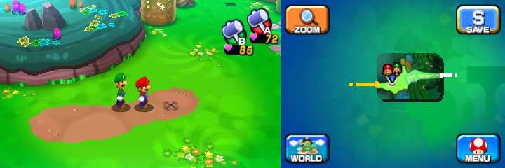 Location of the first beanhole in Somnom Woods.