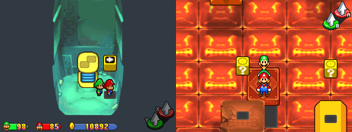 Nineteenth and twentieth blocks in Thwomp Caverns of the Mario & Luigi: Partners in Time.