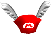 Screen-cropped model of the Wing Cap from Super Mario 64.
