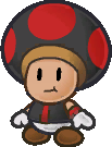 Sprite of the Excess Express conductor from Paper Mario: The Thousand-Year Door