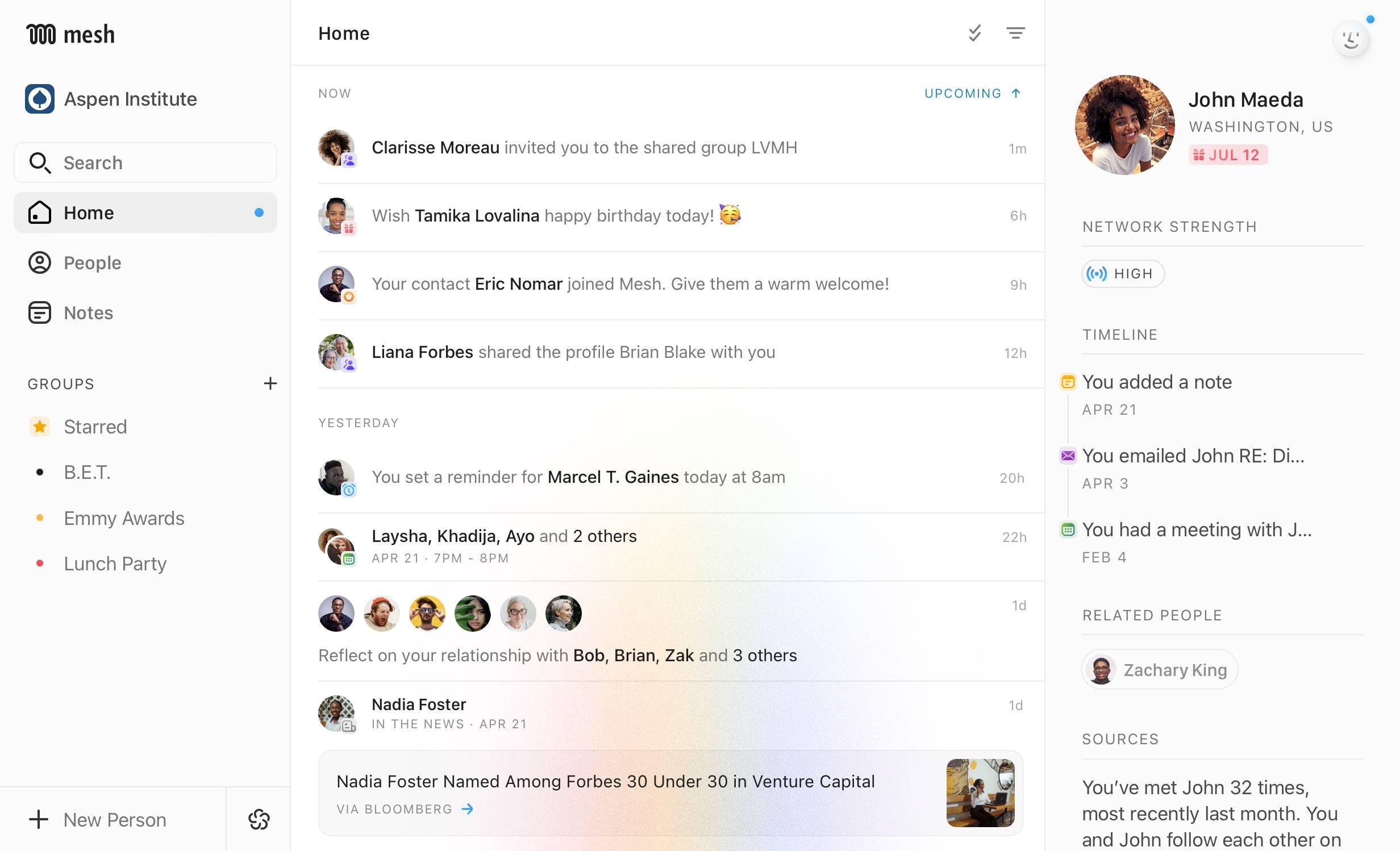 Mesh web app