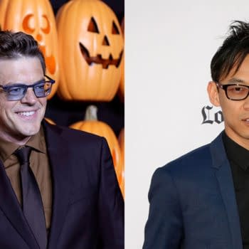 Jason Blum at the Halloween Ends World Premiere at the TCL Chinese Theater IMAX on October 11, 2022 in Los Angeles, CA, James Wan at the 2016 Los Angeles Film Festival - The Conjuring 2 Premiere at TCL Chinese Theater IMAX on June 7, 2016, photos by Kathy Hutchins / Shutterstock.com