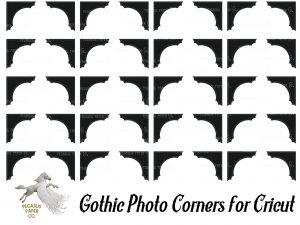 Gothic Photo Corners in Black | Free Cricut Pages