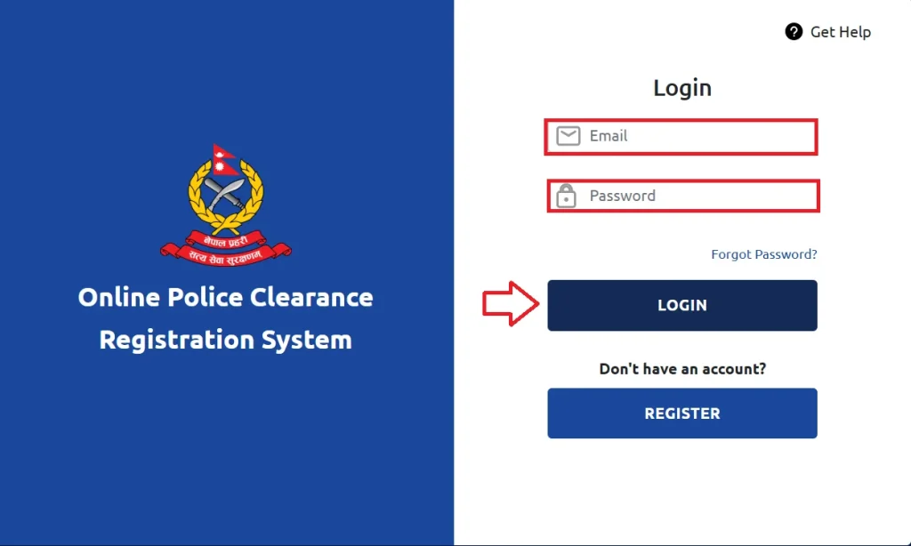Police Report Login