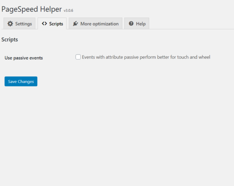 Tab Script on Plugin Settings Page