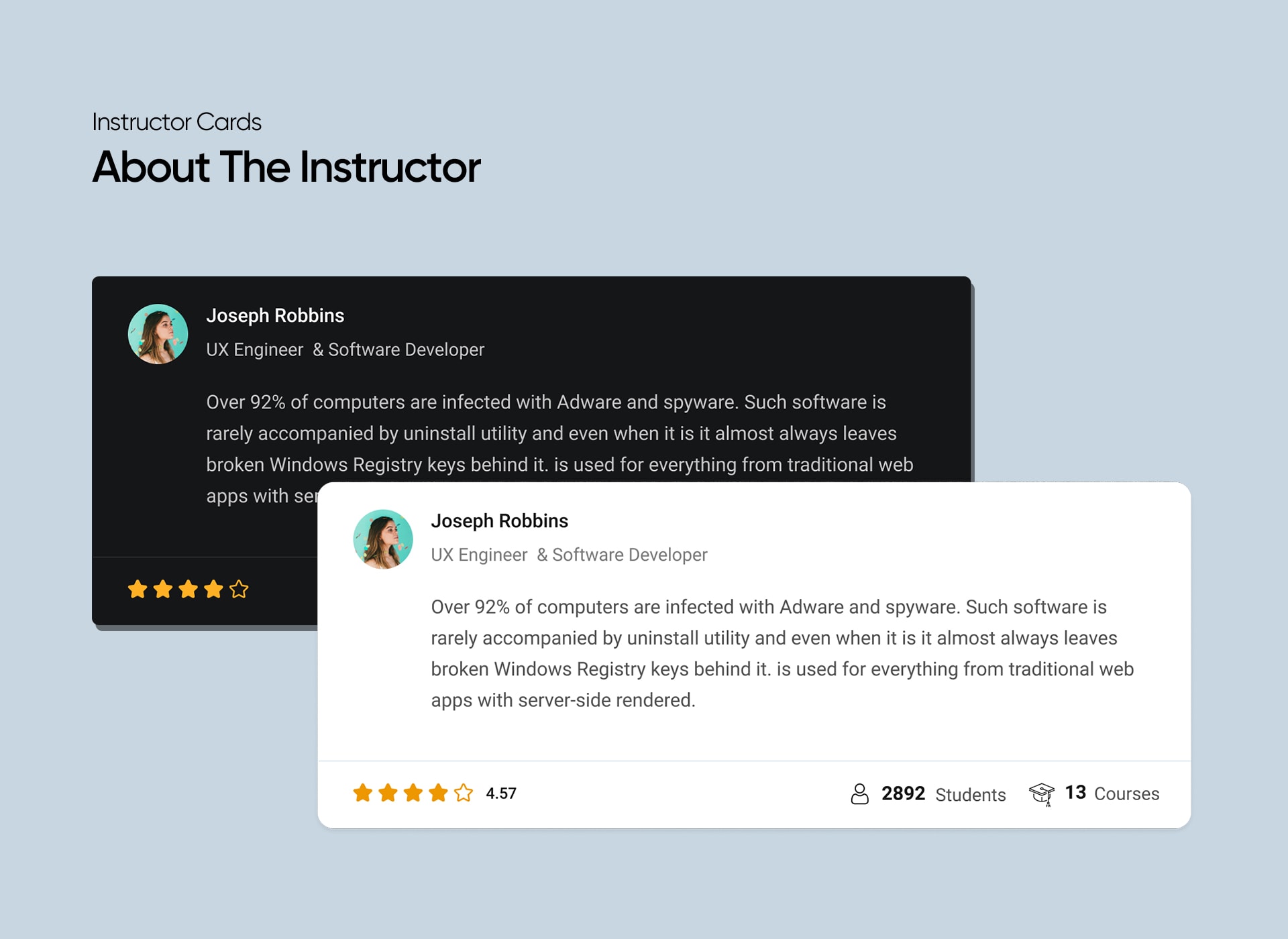 Display Ratings Stylishly